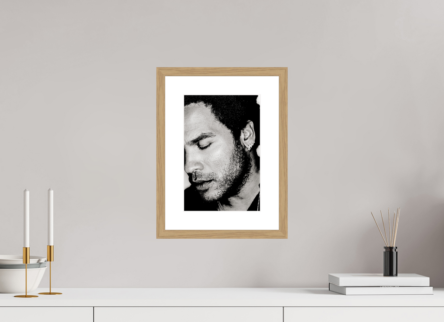 20 x 30 cm, Wood Frame with Passe-Partout | Oak Lenny Kravitz 10
