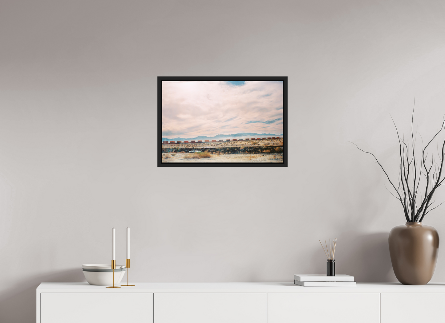 59,5 x 40 cm, Floater Frame | Black Matte USA - Agfa Clack 01