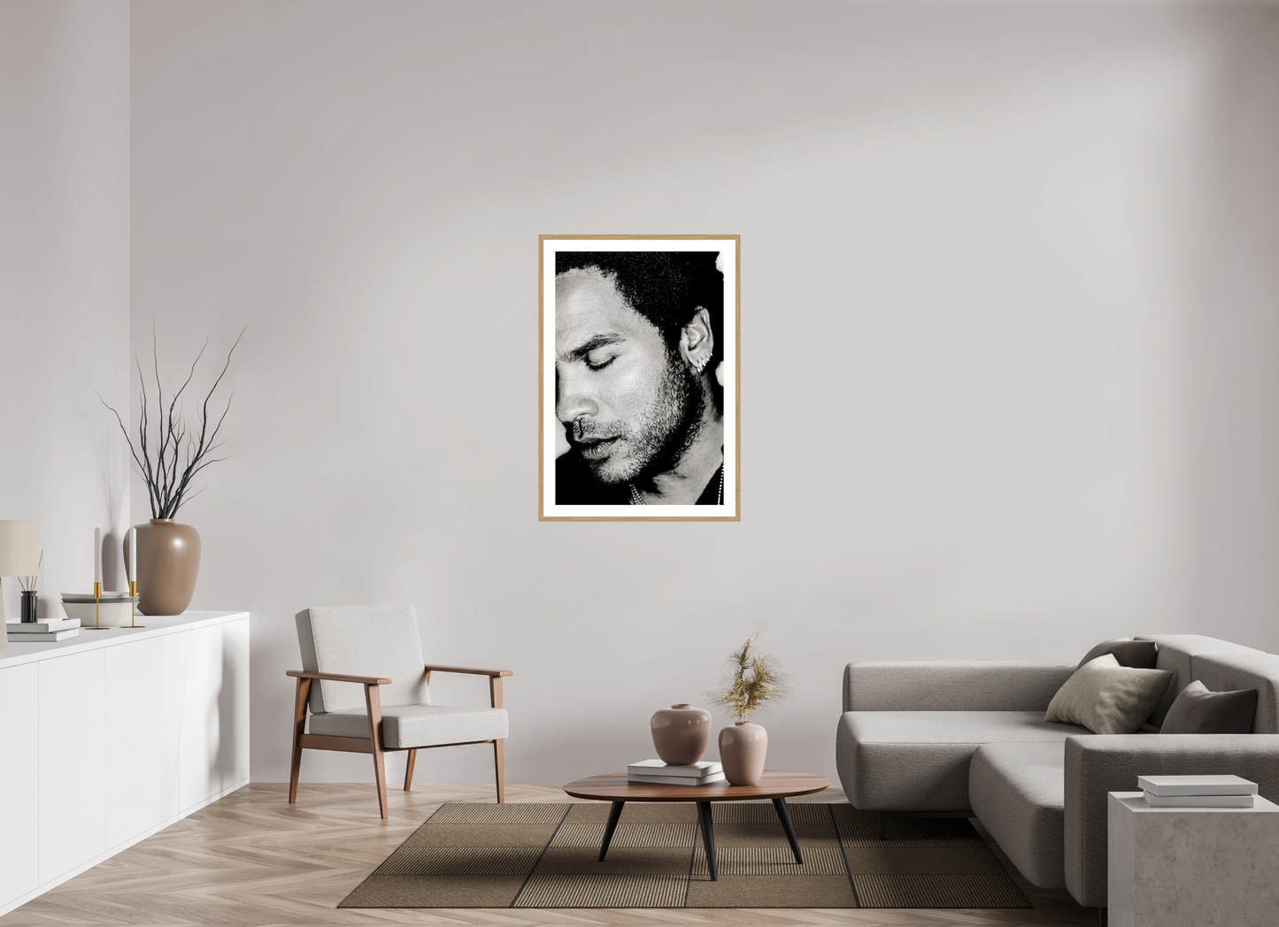 70 x 105 cm, Wood Frame with Passe-Partout | Oak Lenny Kravitz 10