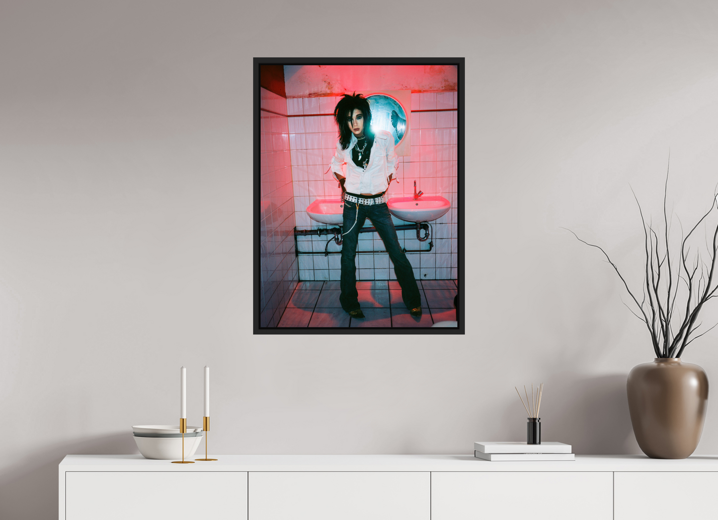 60 x 80 cm, Floater Frame | Black Matte Bill Kaulitz - Tokio Hotel 02