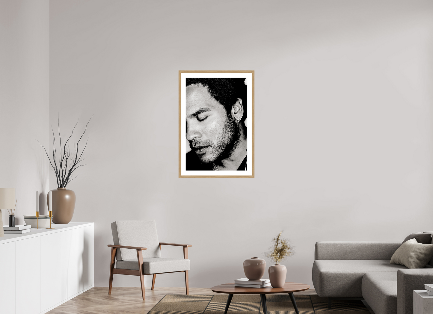 60 x 90 cm, Wood Frame with Passe-Partout | Oak Lenny Kravitz 10