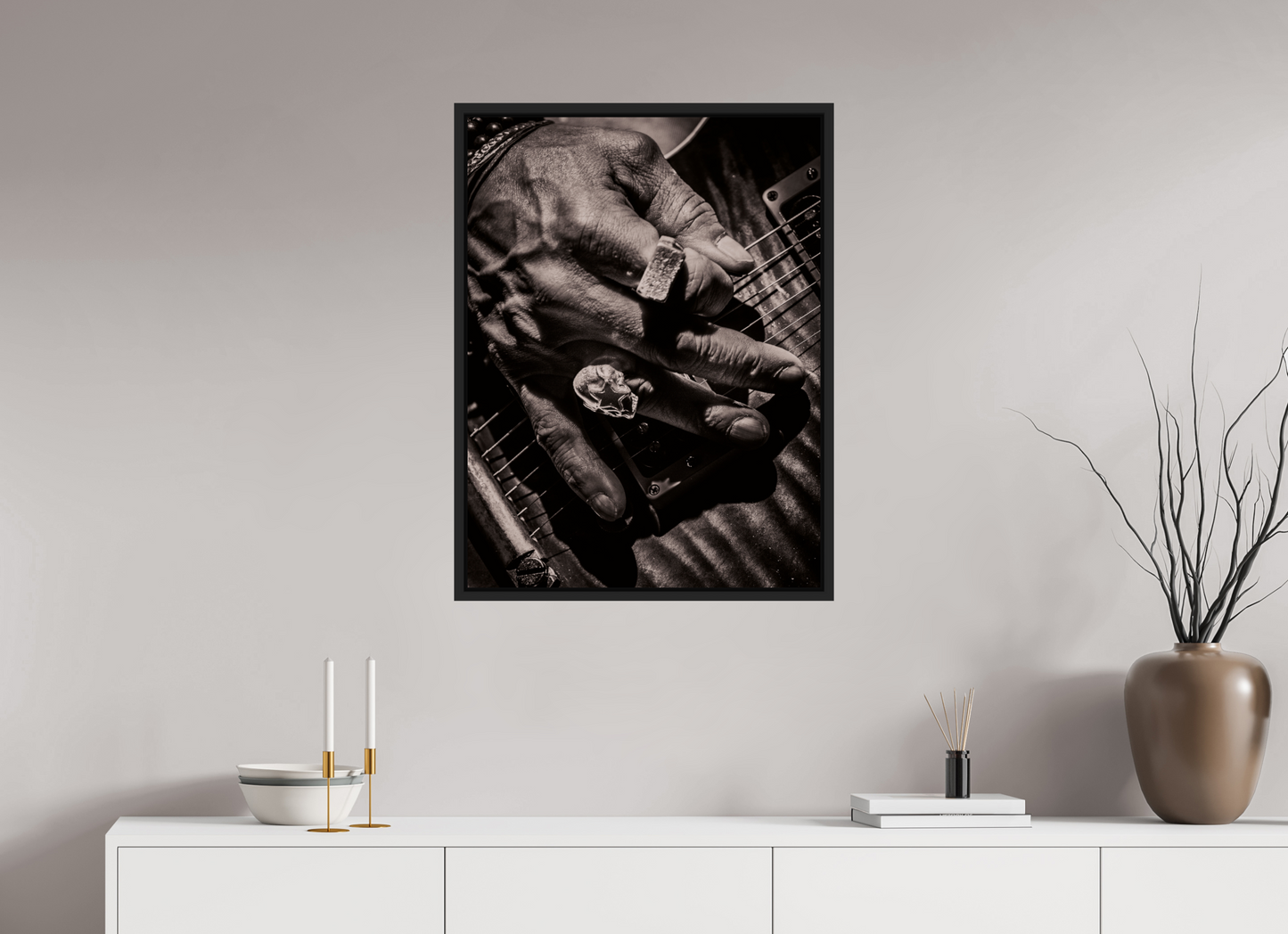60 x 80 cm, Floater Frame | Black Matte Slash 09