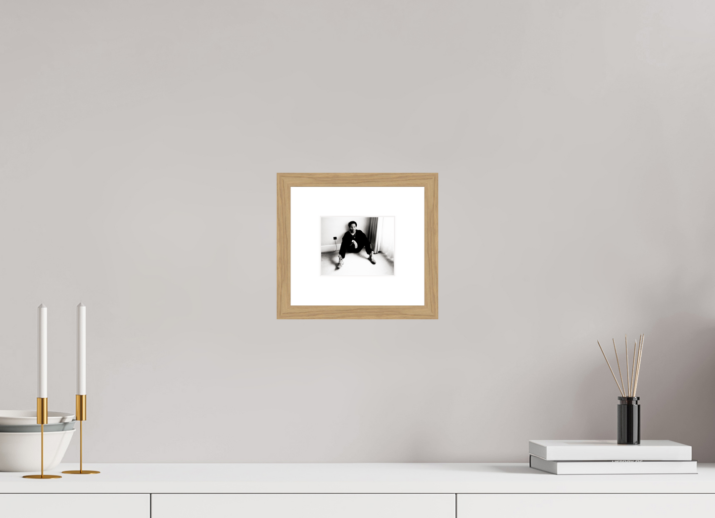 12,3 x 10 cm, Wood Frame with Passe-Partout | Oak Lenny Kravitz 08