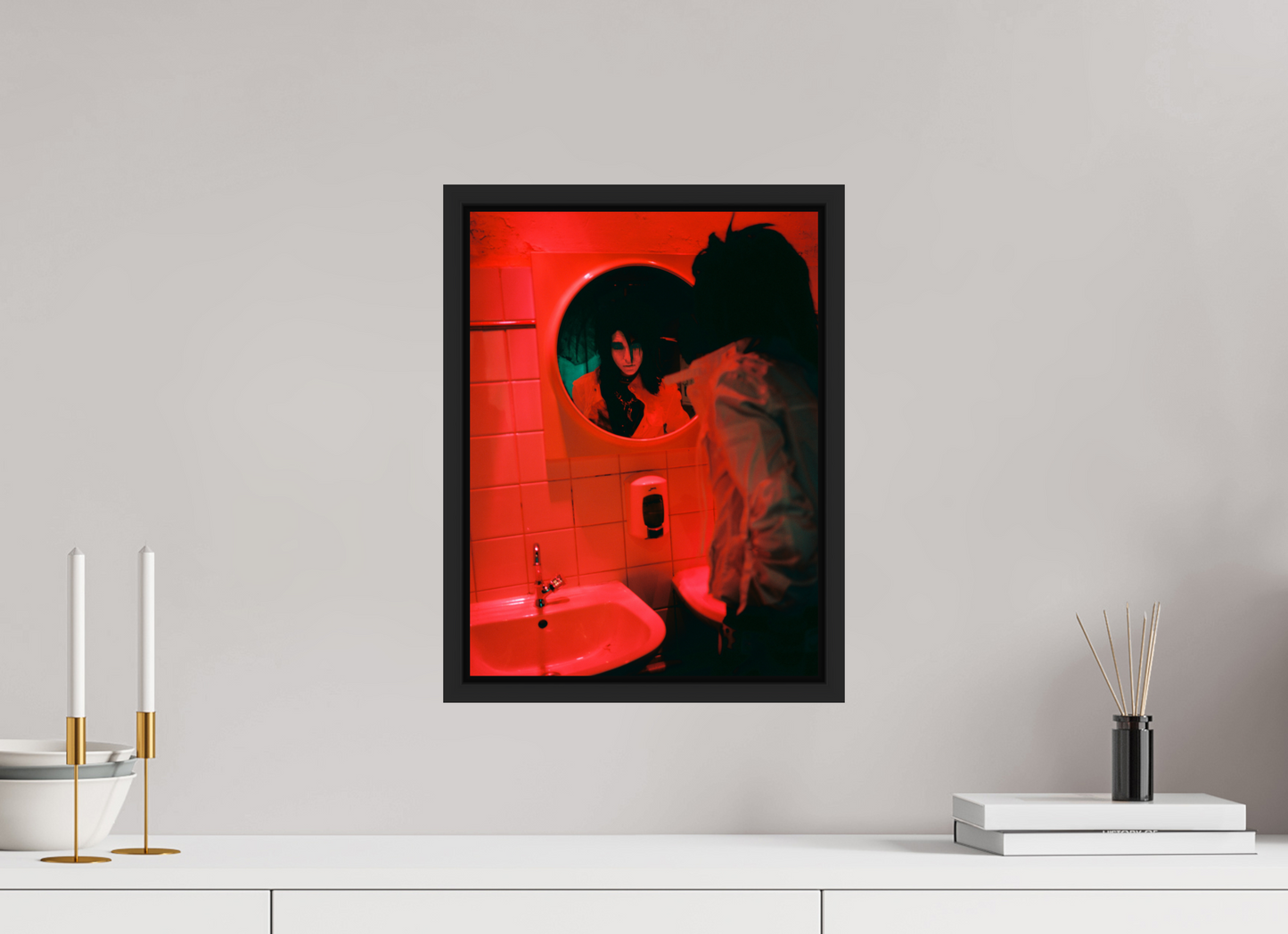 30 x 40 cm, Floater Frame | Black Matte Bill Kaulitz - Tokio Hotel 01