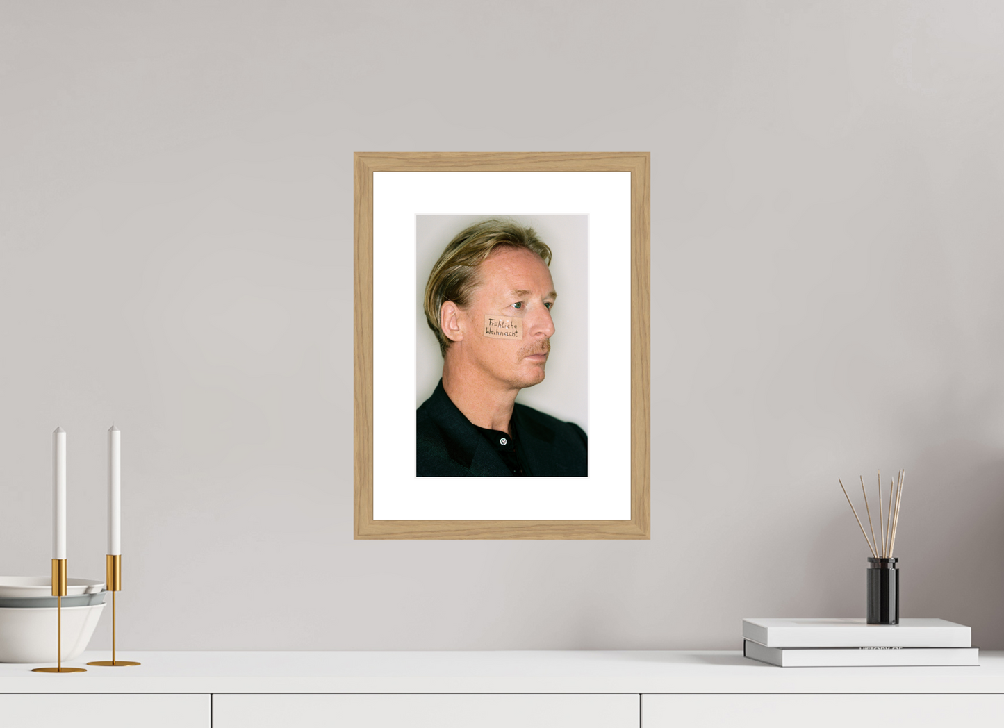 20 x 30 cm, Wood Frame with Passe-Partout | Oak DJ Hell 03