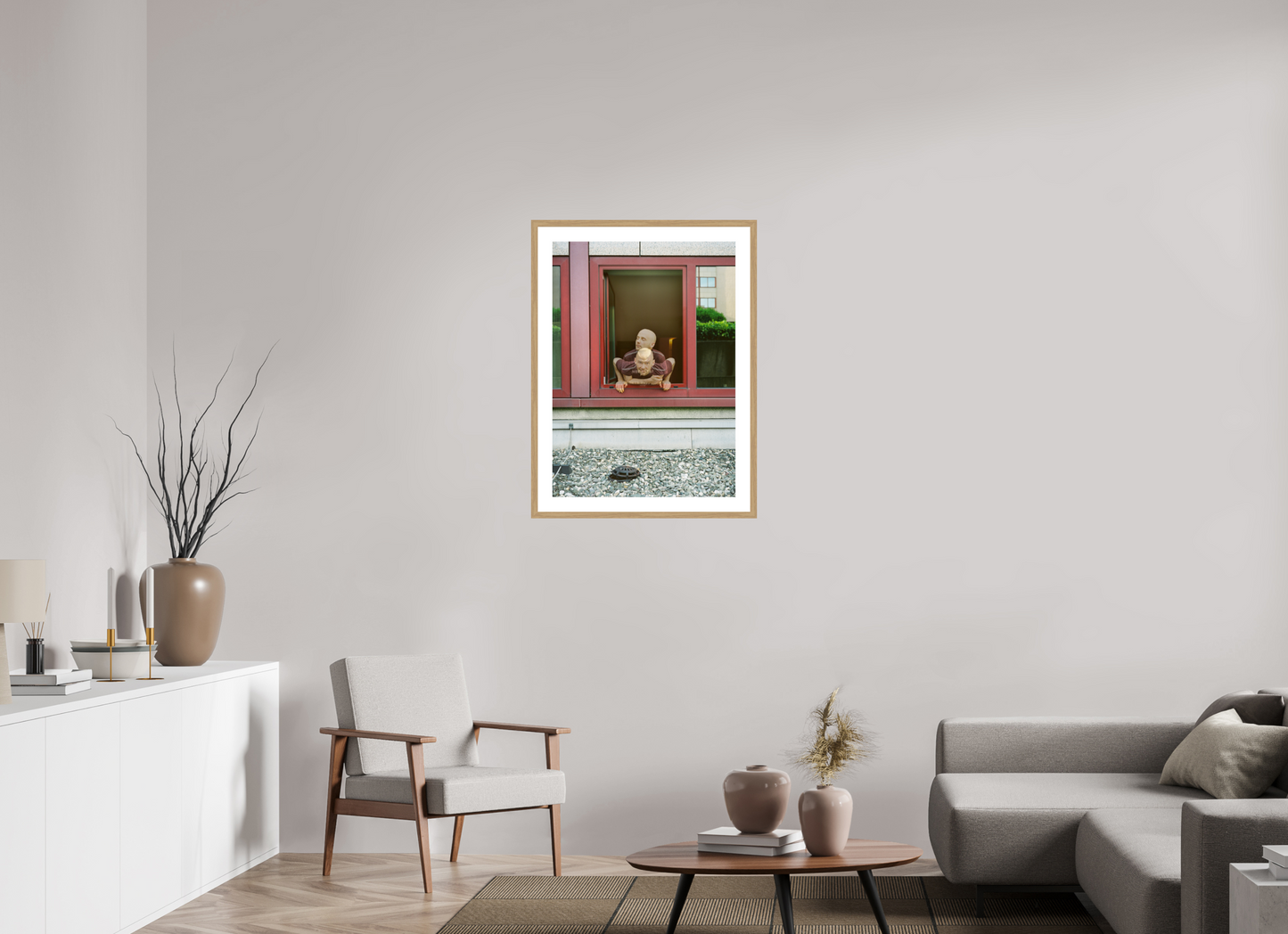 60 x 83,4 cm, Wood Frame with Passe-Partout | Oak Moby 01