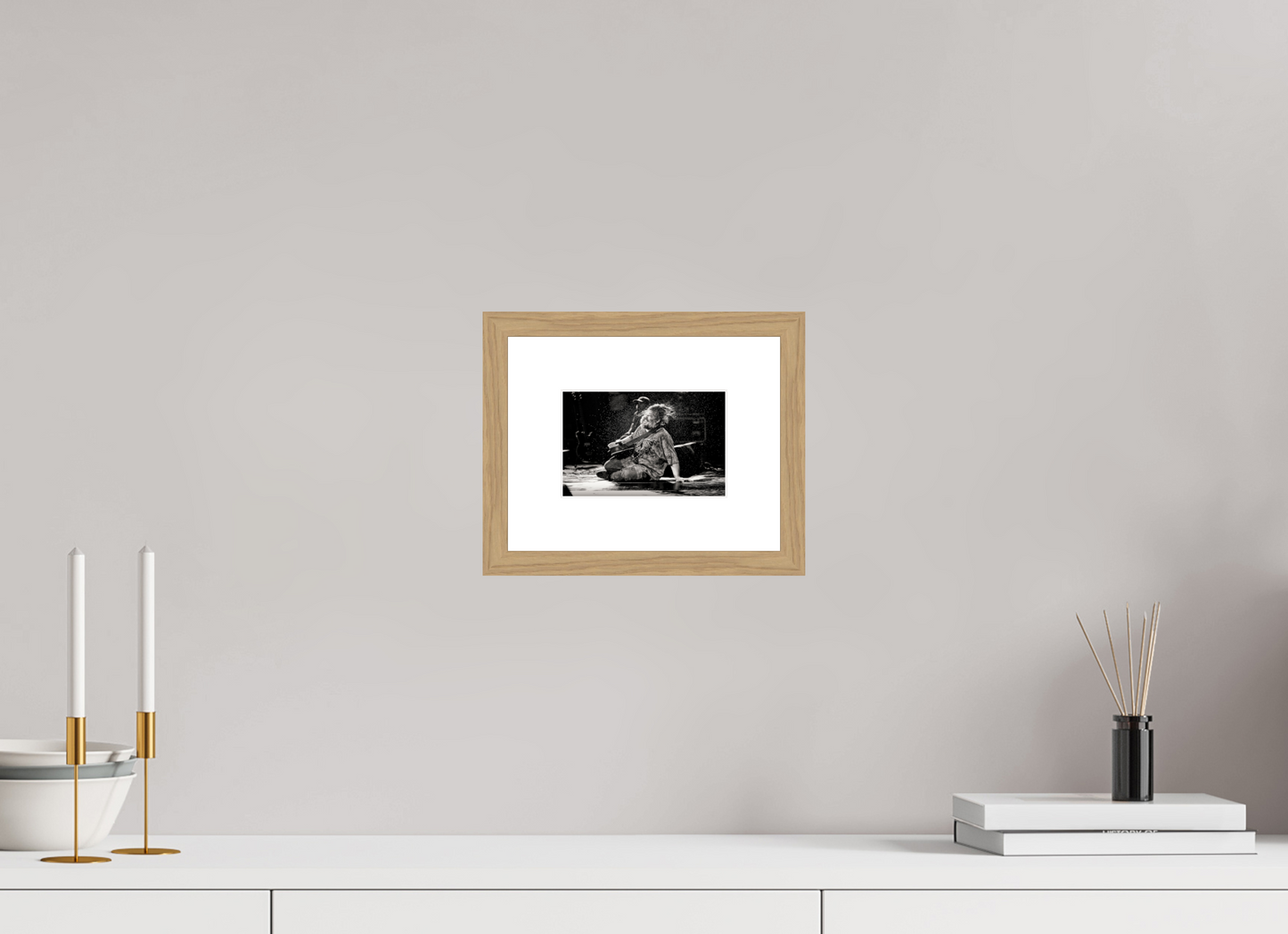 15 x 10 cm, Wood Frame with Passe-Partout | Oak Jack Black - Tenacious D Live 01