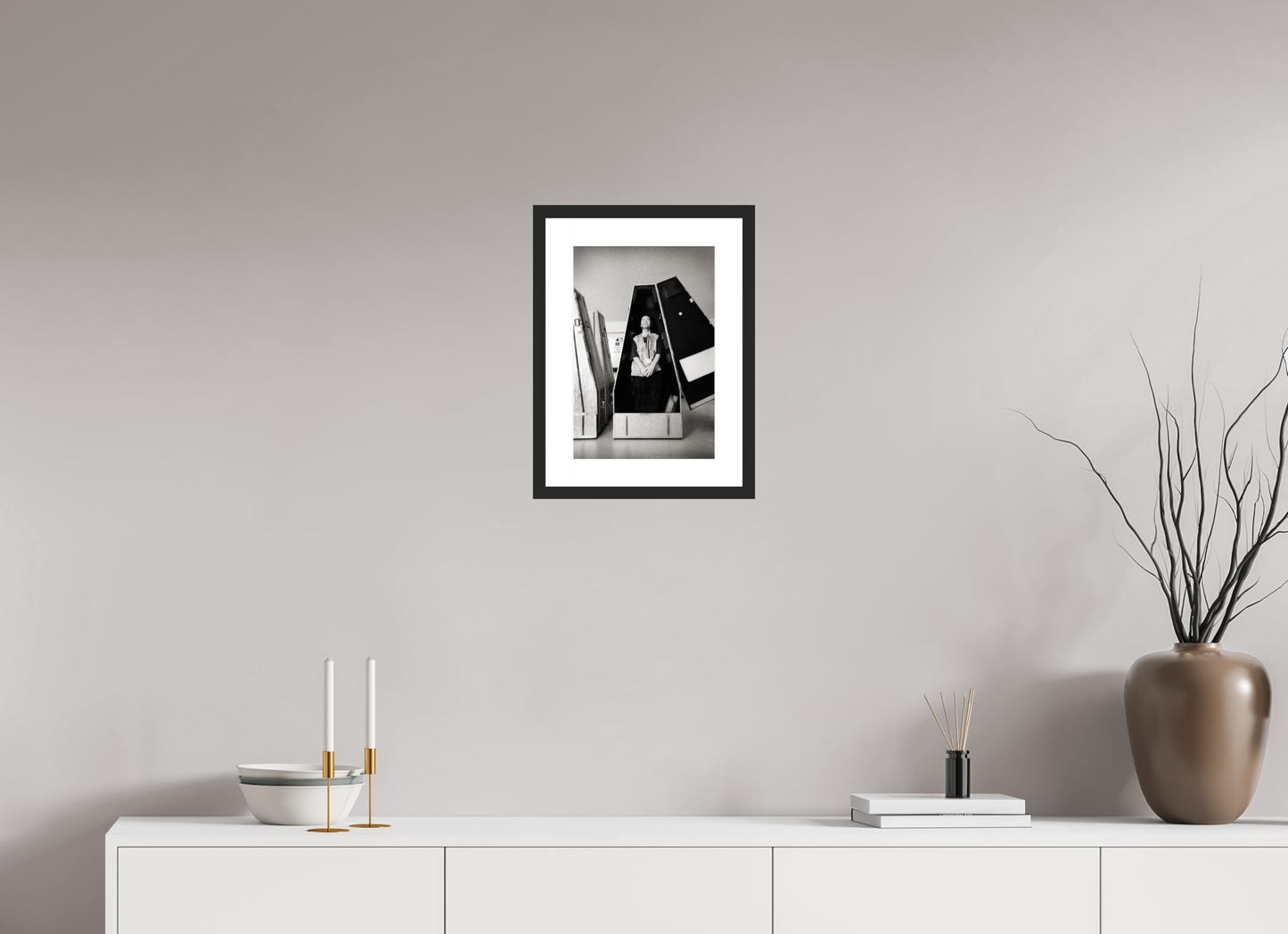 25 x 37,2 cm, Wood Frame with Passe-Partout | Black Matte Nigel Kennedy 01