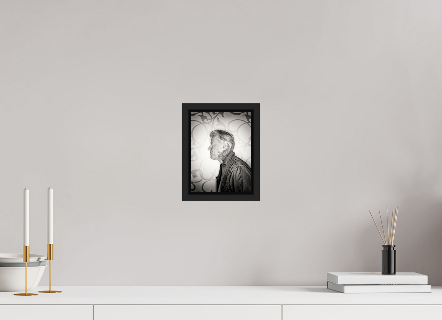 15 x 20 cm, Floater Frame | Black Matte Bob Geldof 02