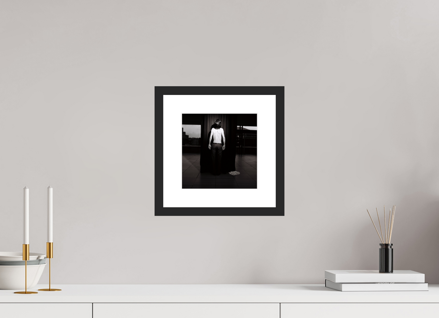20 x 20 cm, Wood Frame with Passe-Partout | Black Matte Nick Cave 07