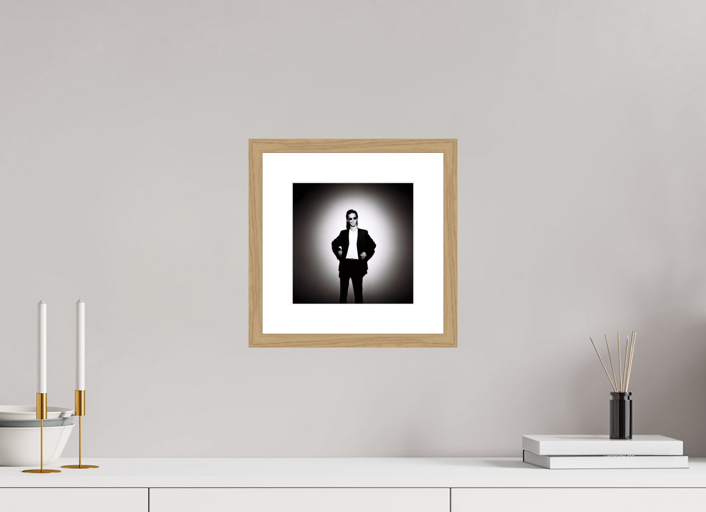 20 x 20 cm, Wood Frame with Passe-Partout | Oak Nick Cave 02