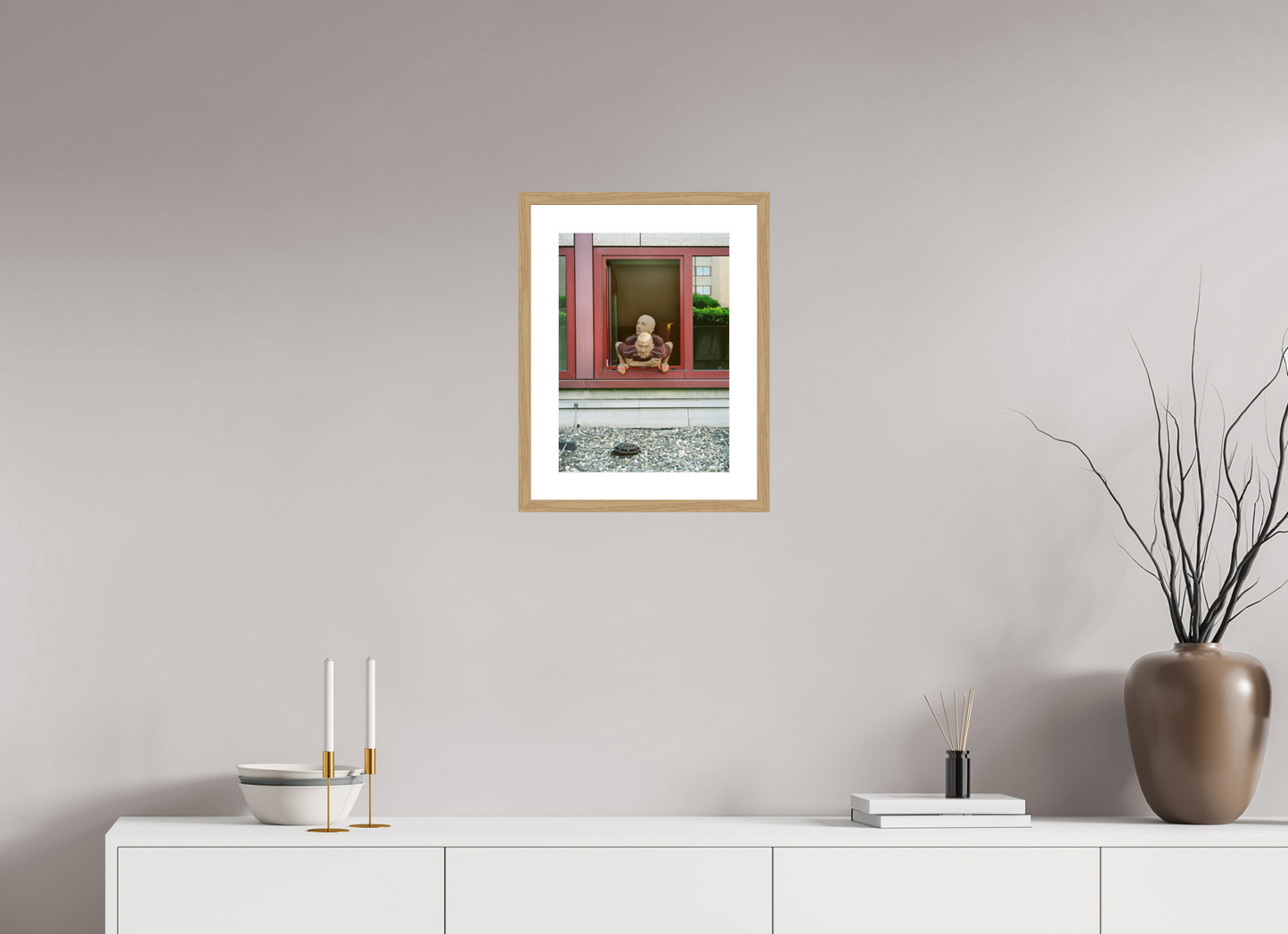 30 x 41,7 cm, Wood Frame with Passe-Partout | Oak Moby 01
