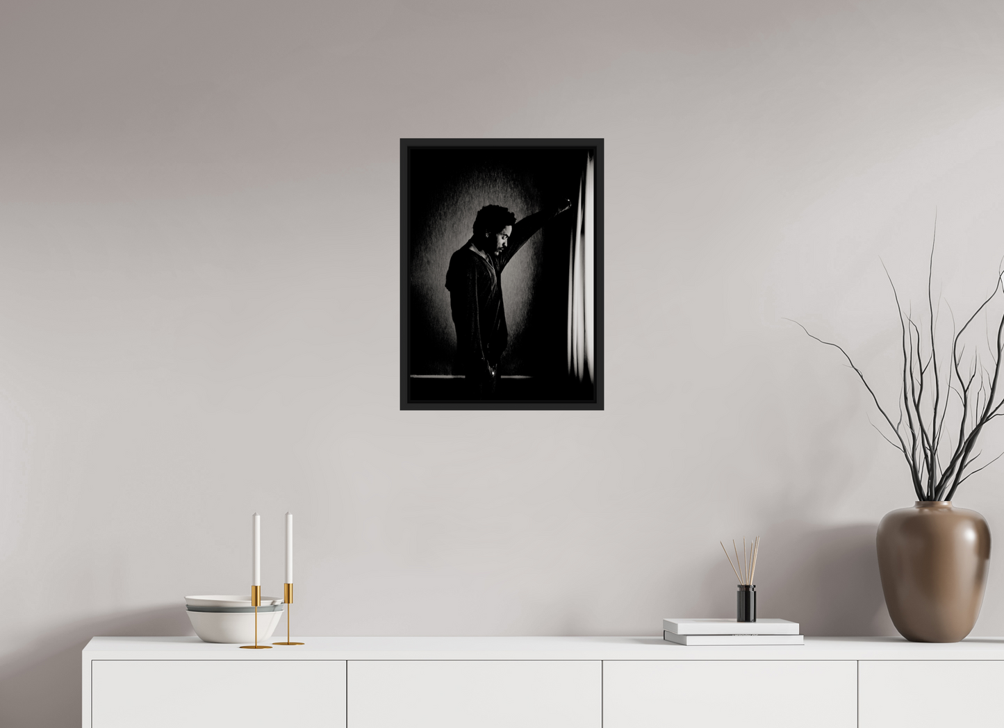 40 x 54,8 cm, Floater Frame | Black Matte Lenny Kravitz 09