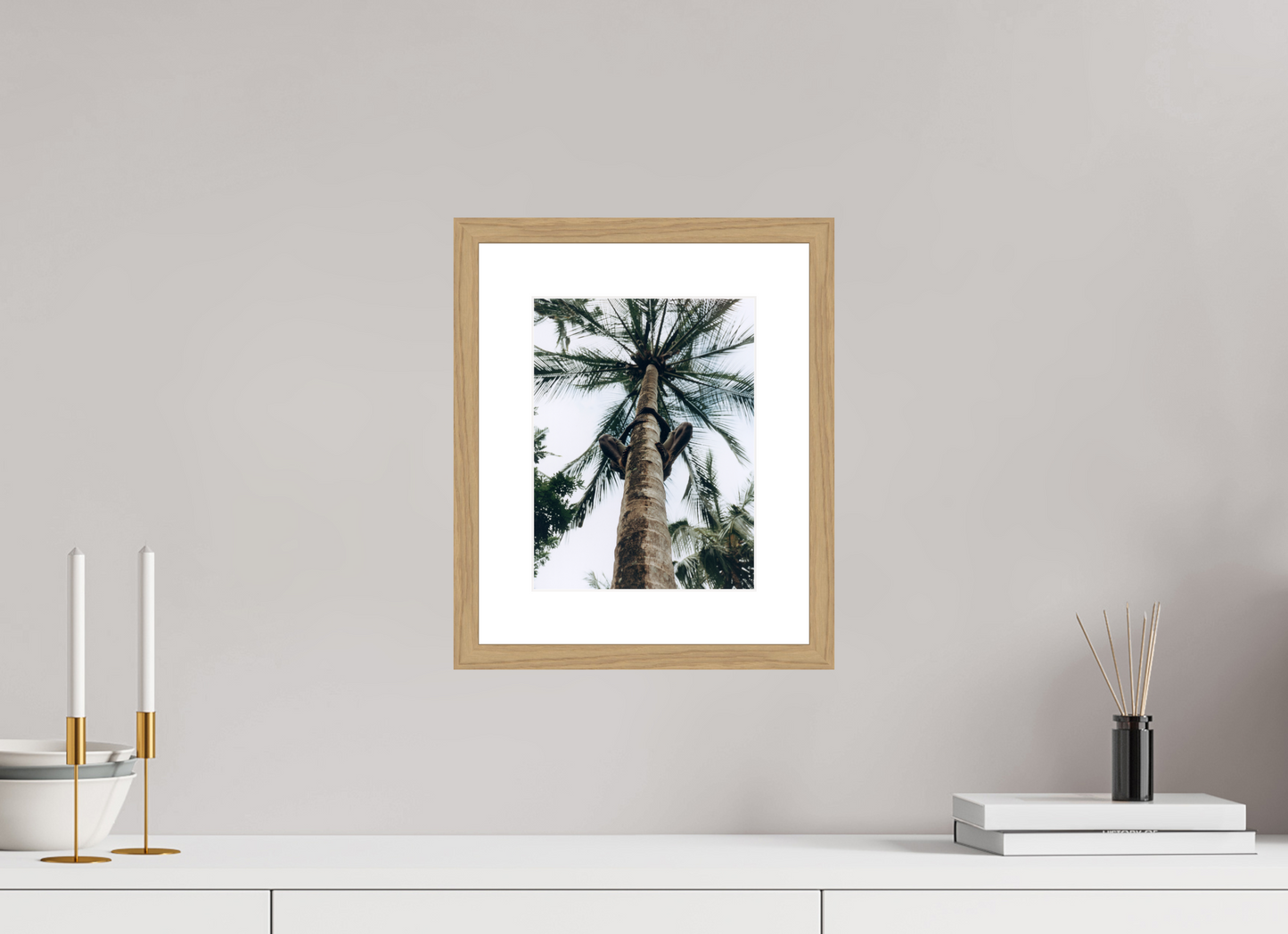 20 x 26,1 cm, Wood Frame with Passe-Partout | Oak Zanzibar, Tansania 01