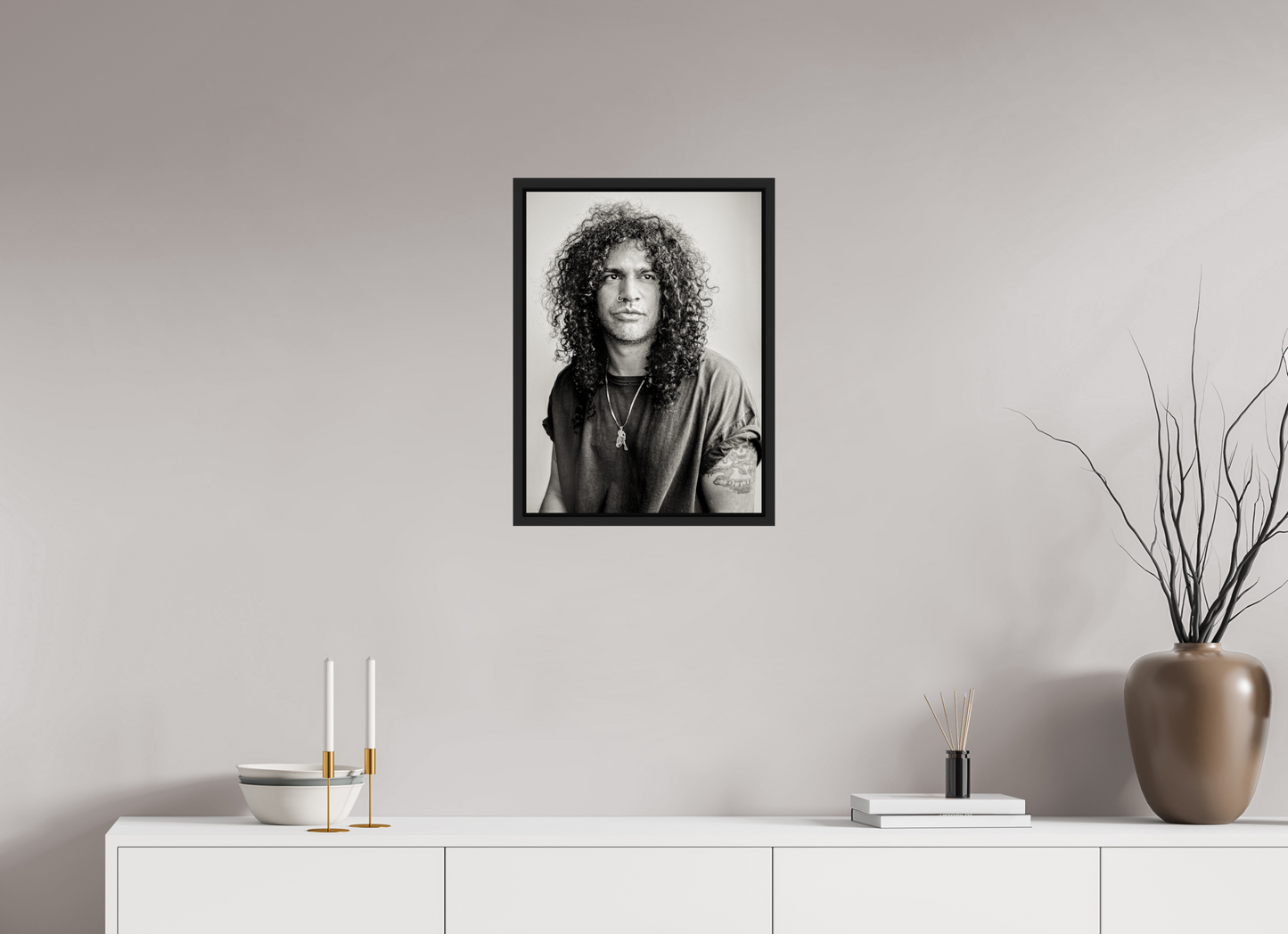 40 x 54,6 cm, Floater Frame | Black Matte Slash 07