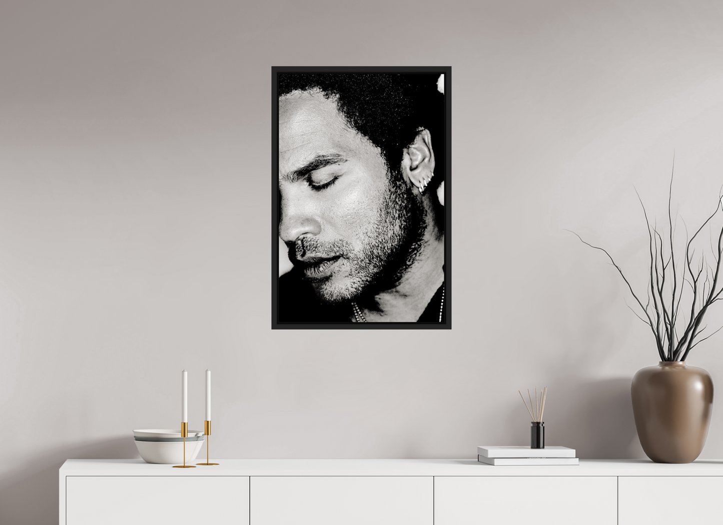 50 x 75 cm, Floater Frame | Black Matte Lenny Kravitz 10