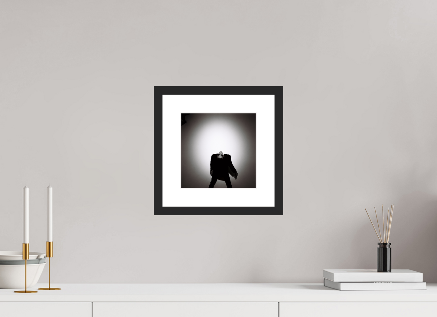 20 x 20 cm, Wood Frame with Passe-Partout | Black Matte Nick Cave 09