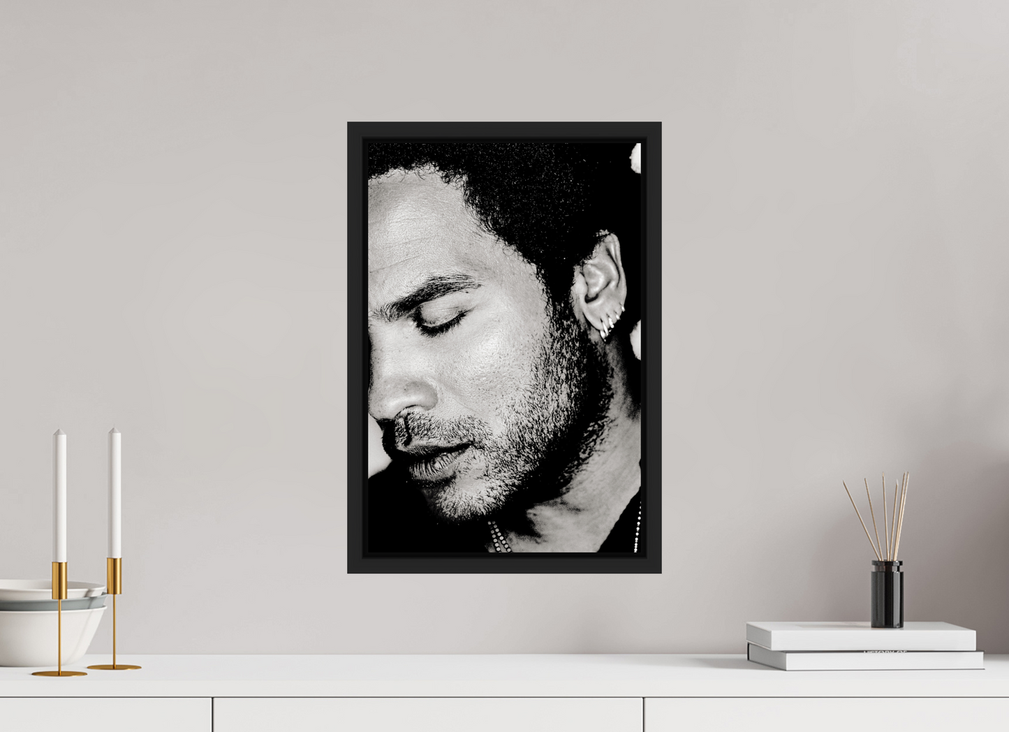 30 x 45 cm, Floater Frame | Black Matte Lenny Kravitz 10