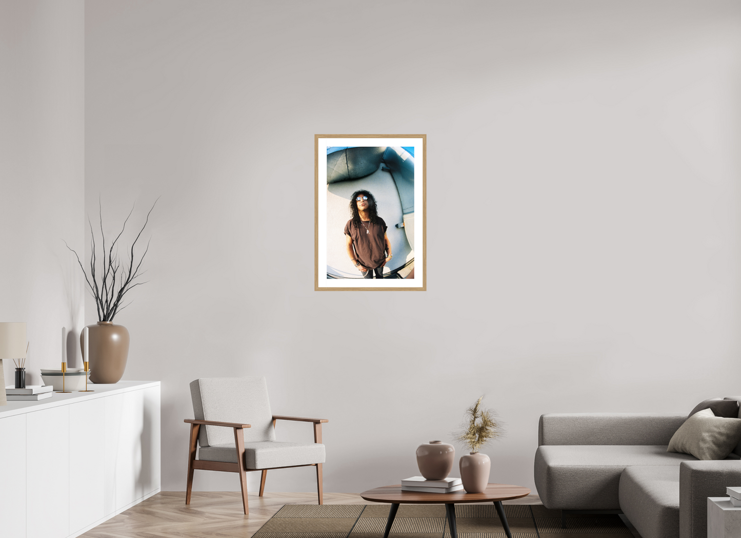50 x 75 cm, Wood Frame with Passe-Partout | Oak Slash 02