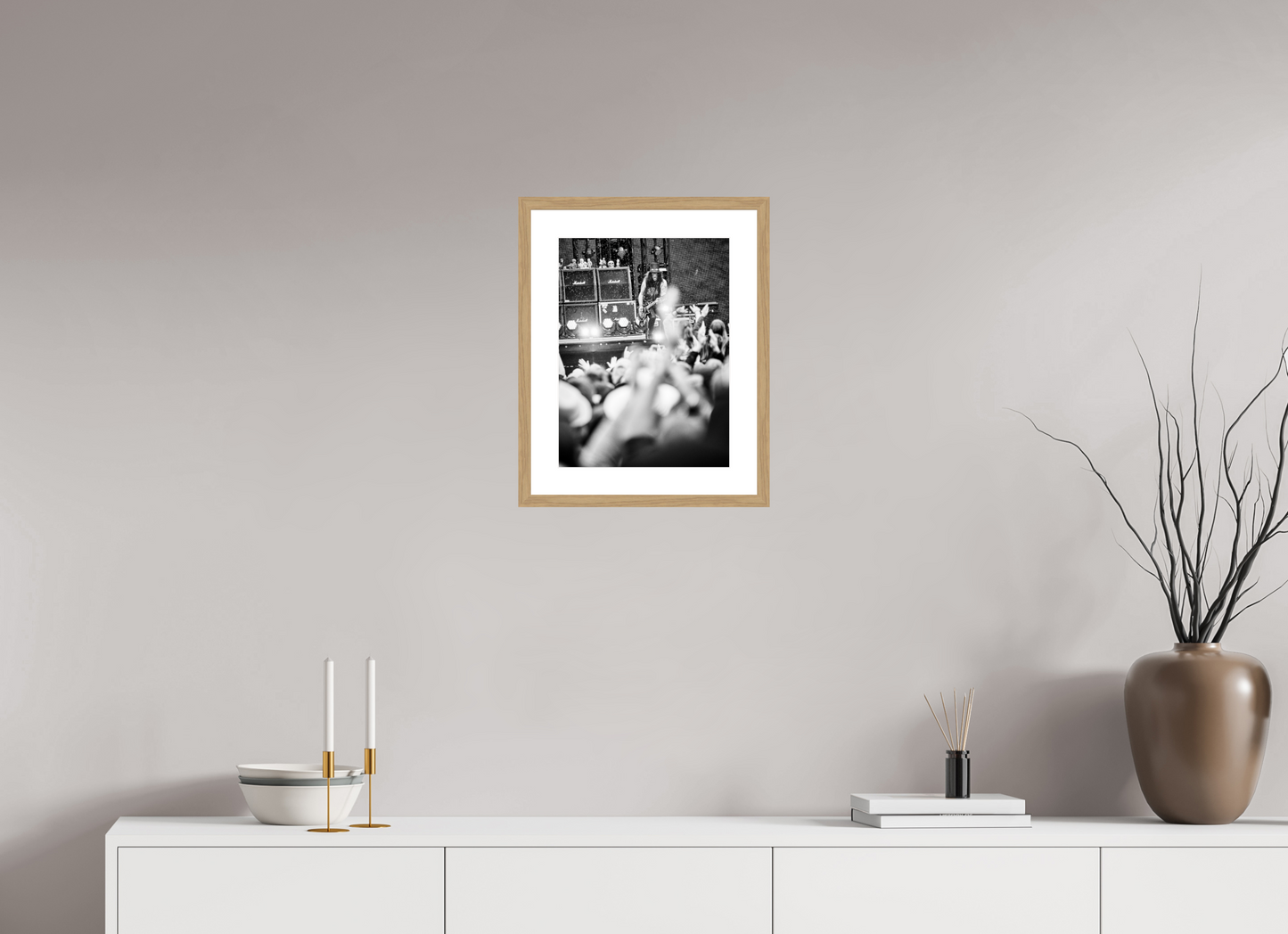 30 x 40 cm, Wood Frame with Passe-Partout | Oak Slash Live 01