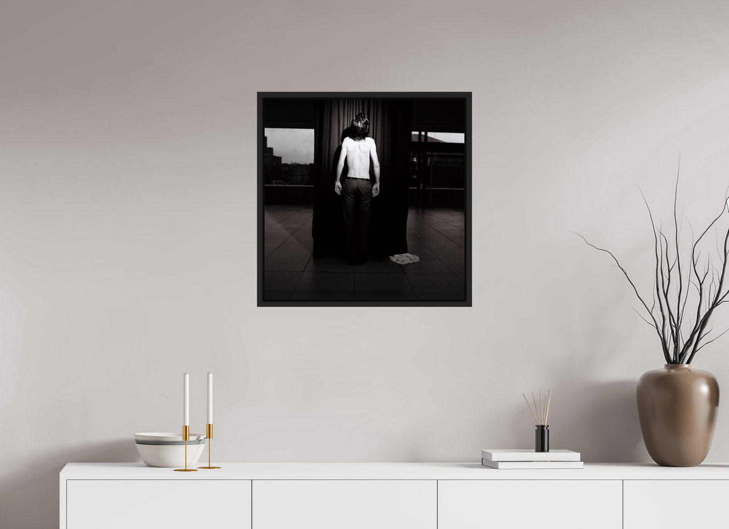 60 x 60 cm, Floater Frame | Black Matte Nick Cave 07