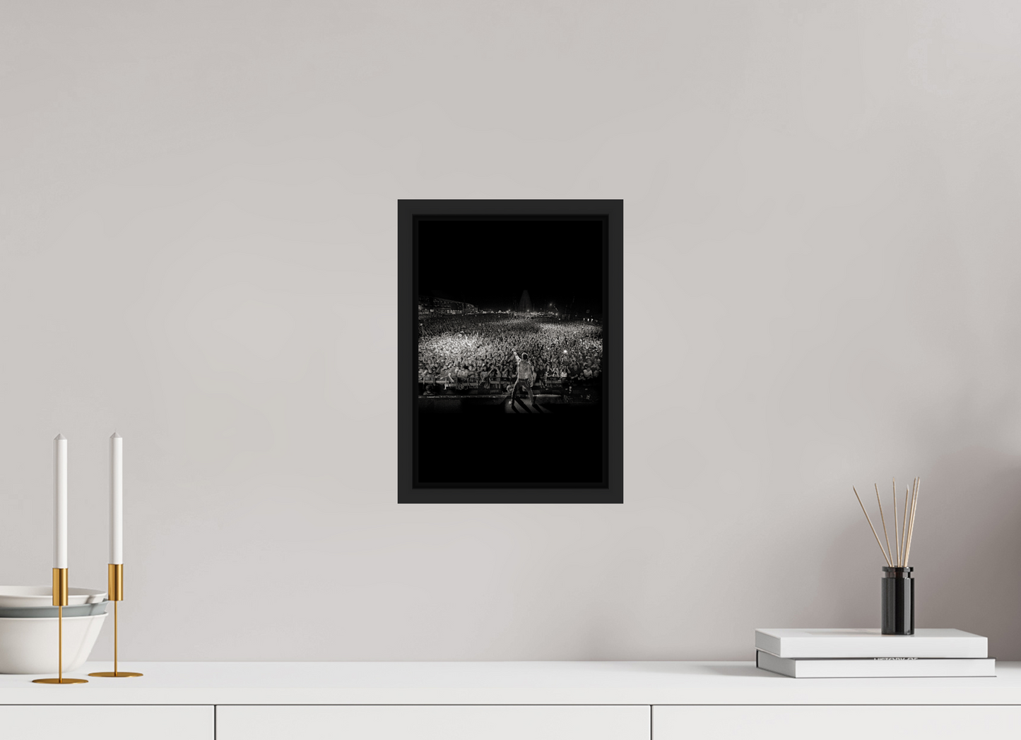 20 x 28,5 cm, Floater Frame | Black Matte Linkin Park Live 01