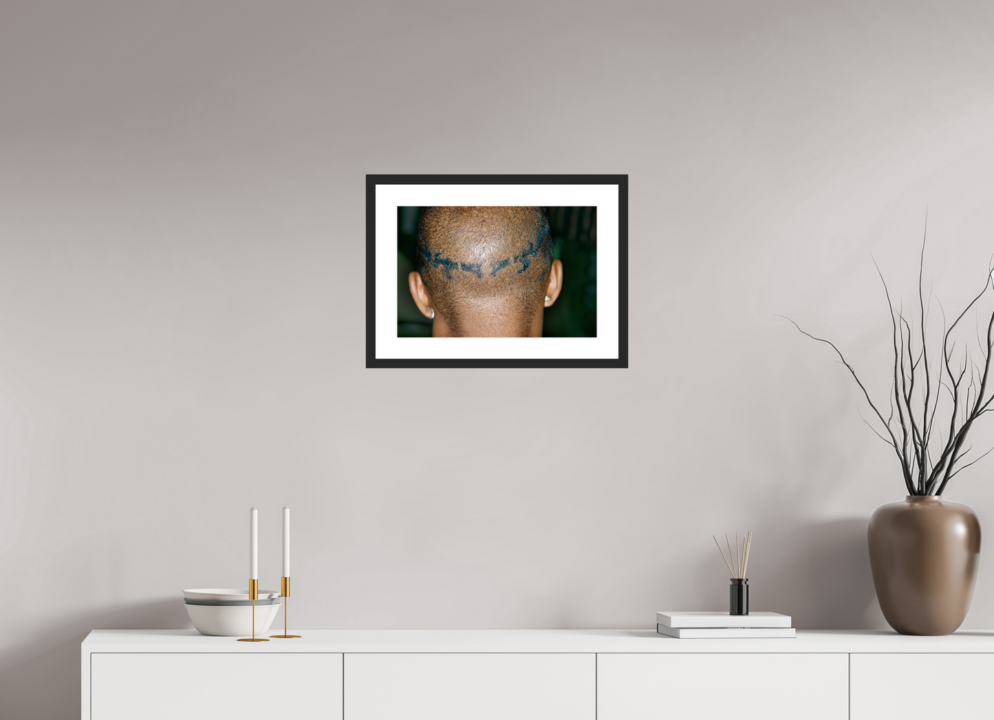 45 x 30 cm, Wood Frame with Passe-Partout | Black Matte Jamie Foxx 05