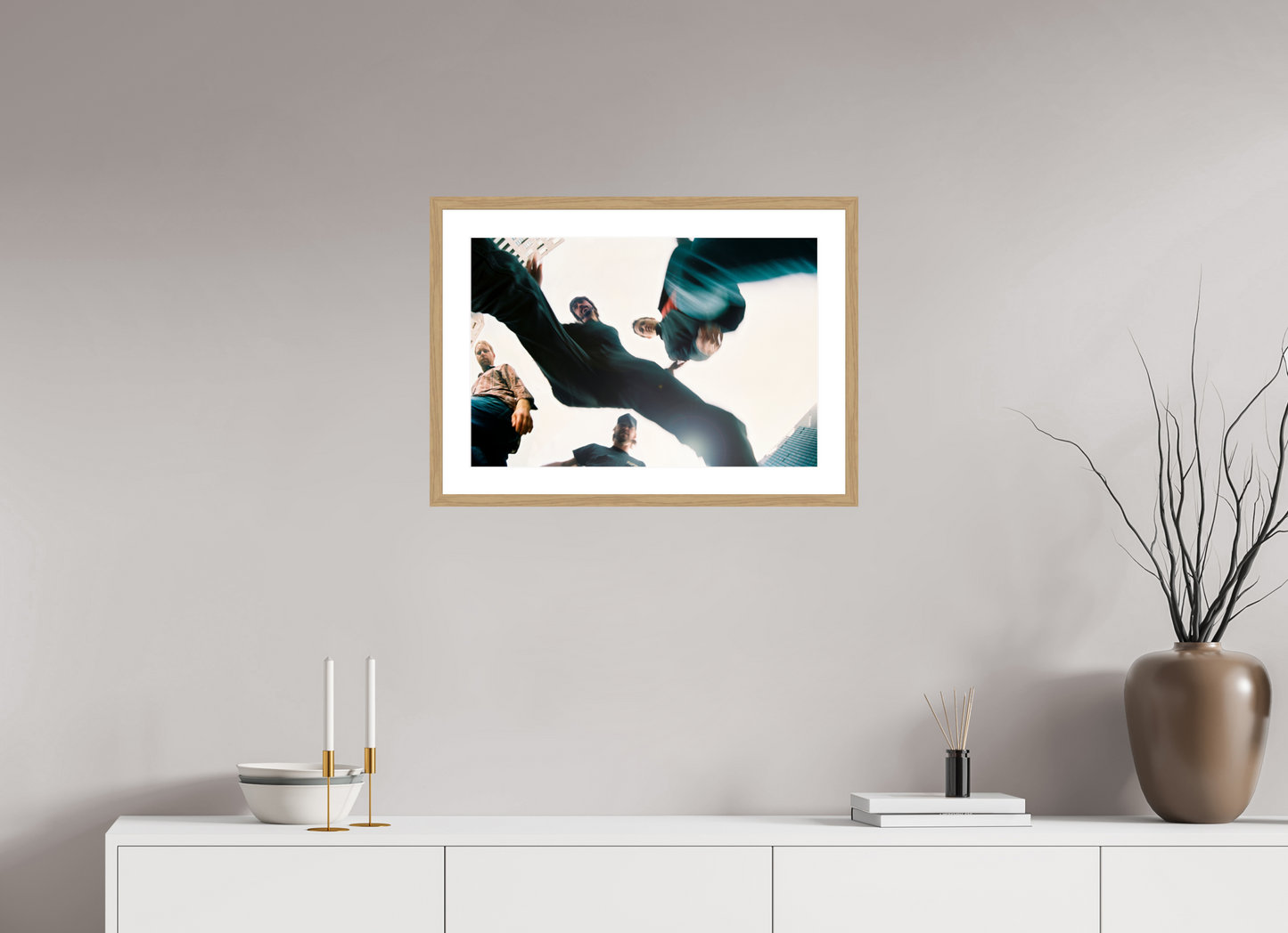 60 x 40 cm, Wood Frame with Passe-Partout | Oak Dave Grohl - Foo Fighters 03