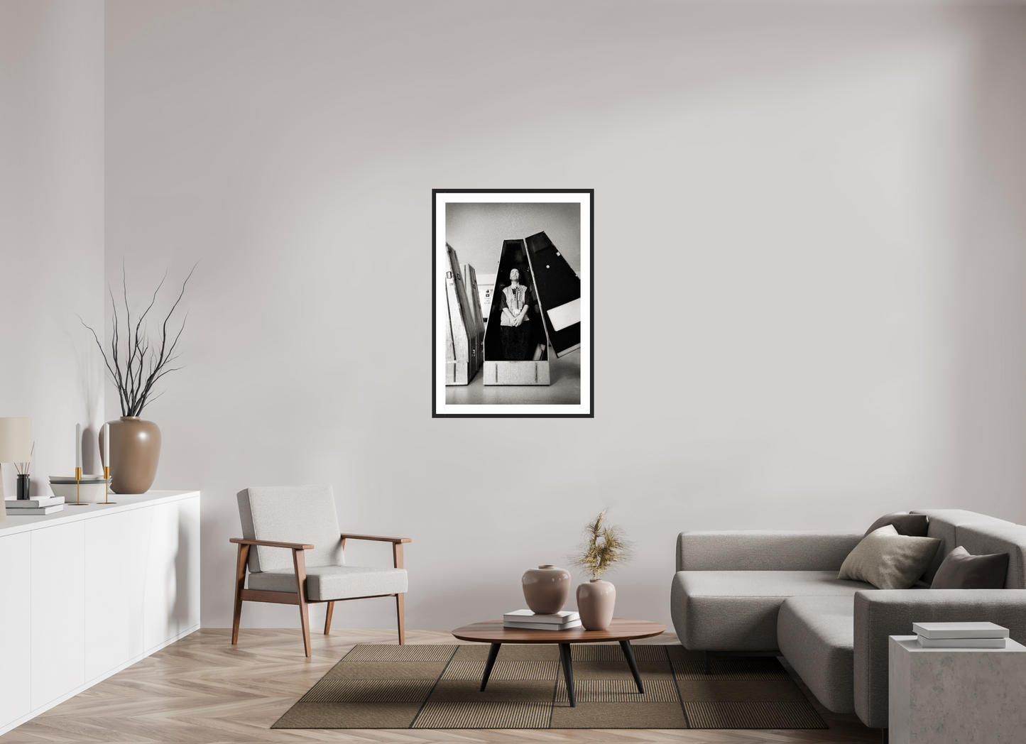 70 x 104,3 cm, Wood Frame with Passe-Partout | Black Matte Nigel Kennedy 01