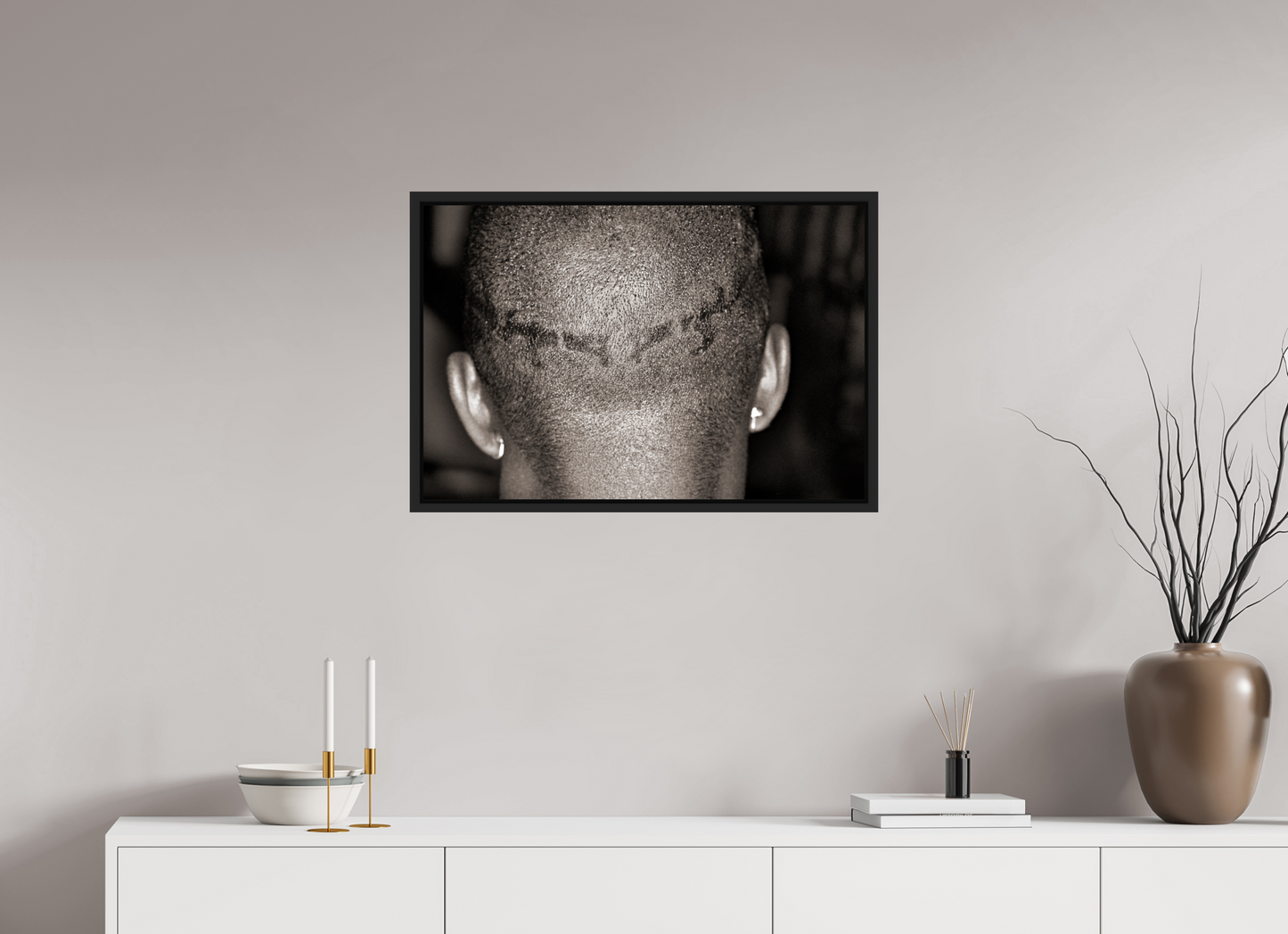 75 x 50 cm, Floater Frame | Black Matte Jamie Foxx 06