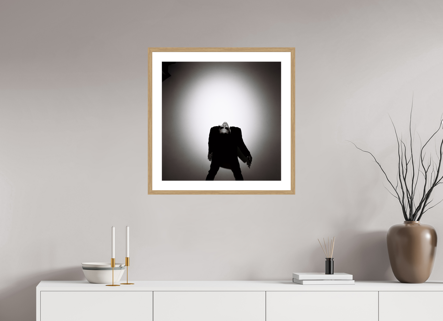 60 x 60 cm, Wood Frame with Passe-Partout | Oak Nick Cave 09