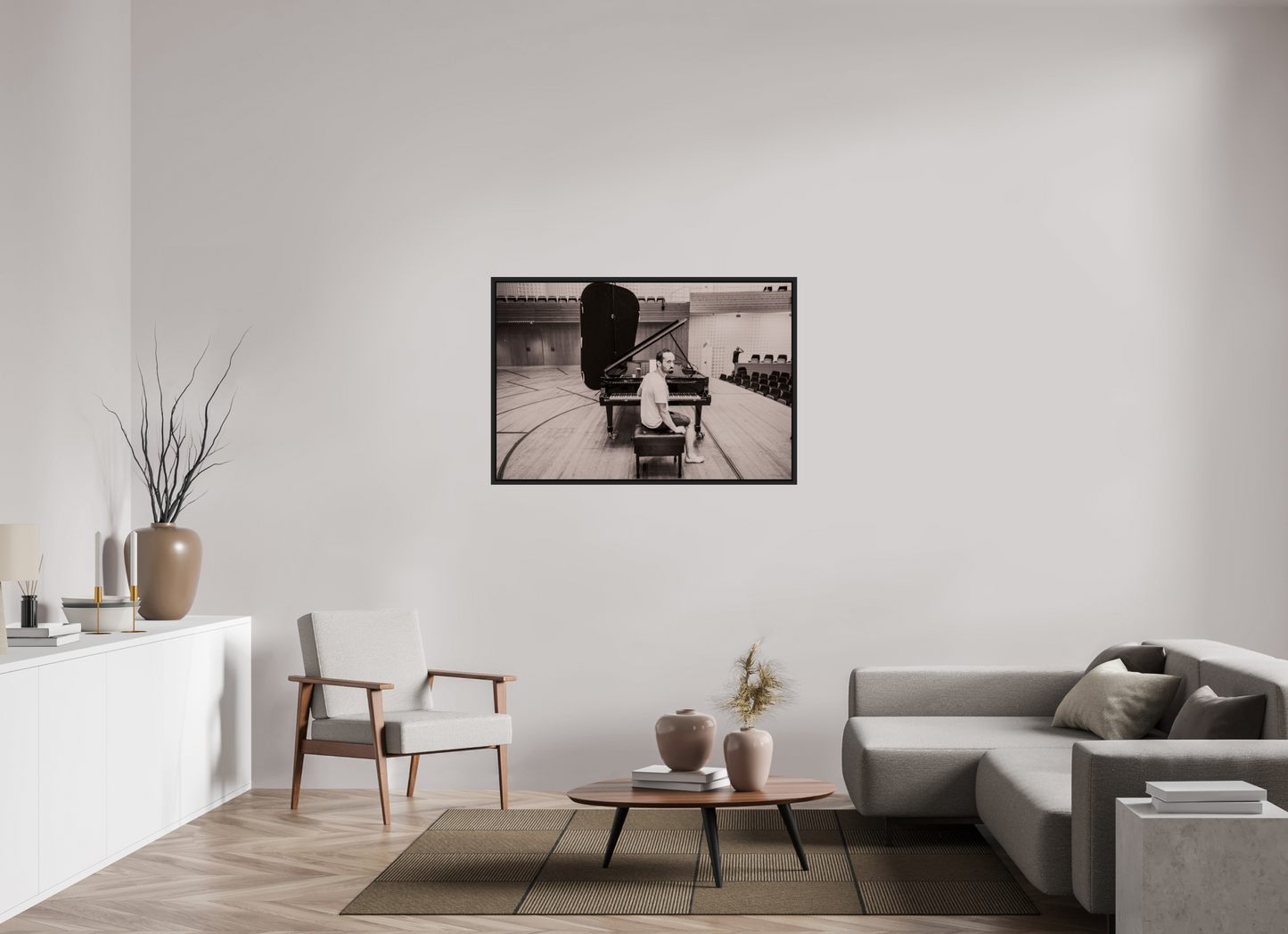 120 x 80 cm, Floater Frame | Black Matte Igor Levit 03