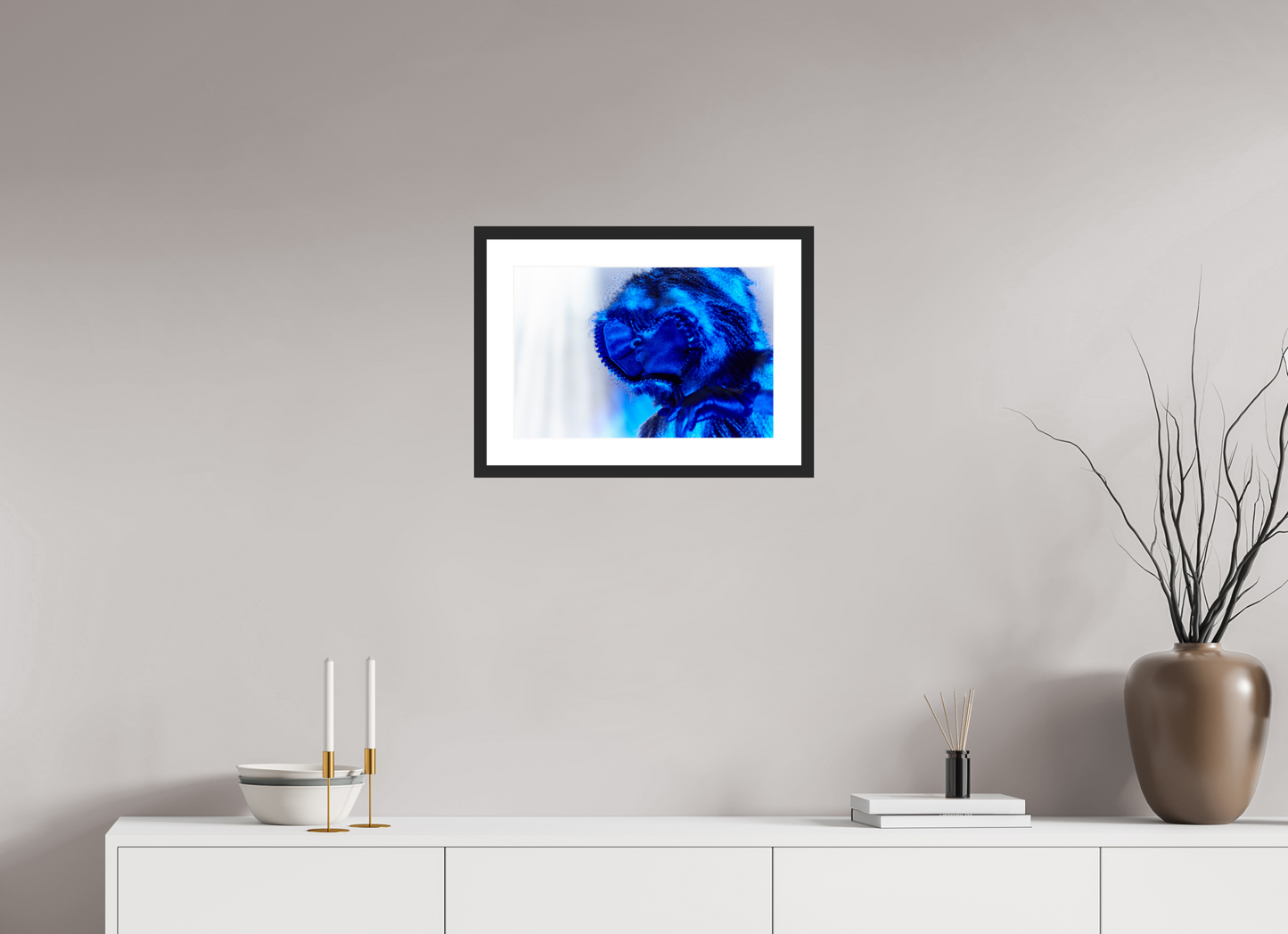 45 x 30 cm, Wood Frame with Passe-Partout | Black Matte Prodigy 01