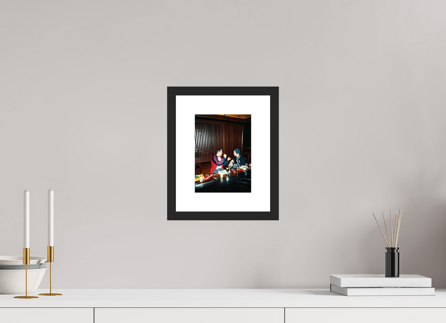 15 x 20,5 cm, Wood Frame with Passe-Partout | Black Matte Johnny Knoxville - Jackass 02