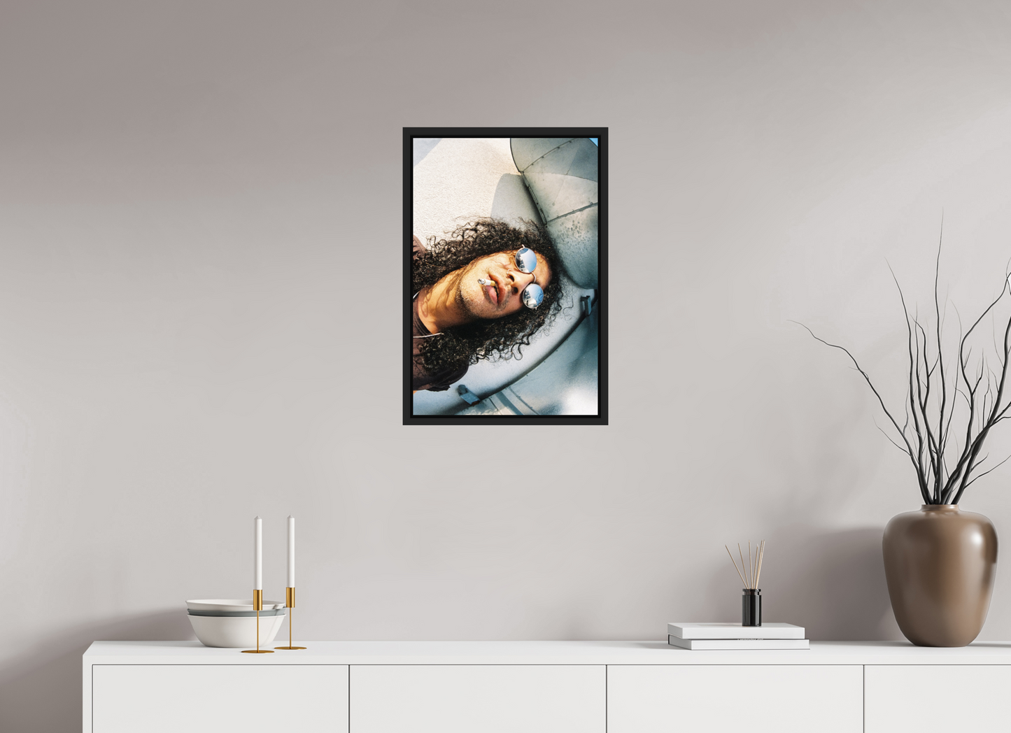 40 x 60 cm, Floater Frame | Black Matte Slash 01