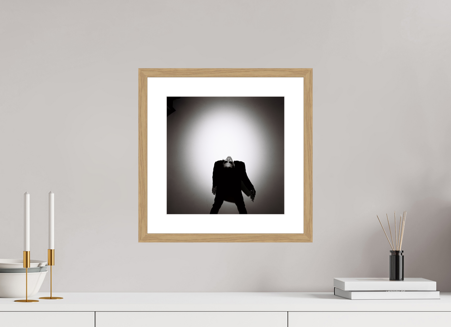 30 x 30 cm, Wood Frame with Passe-Partout | Oak Nick Cave 09