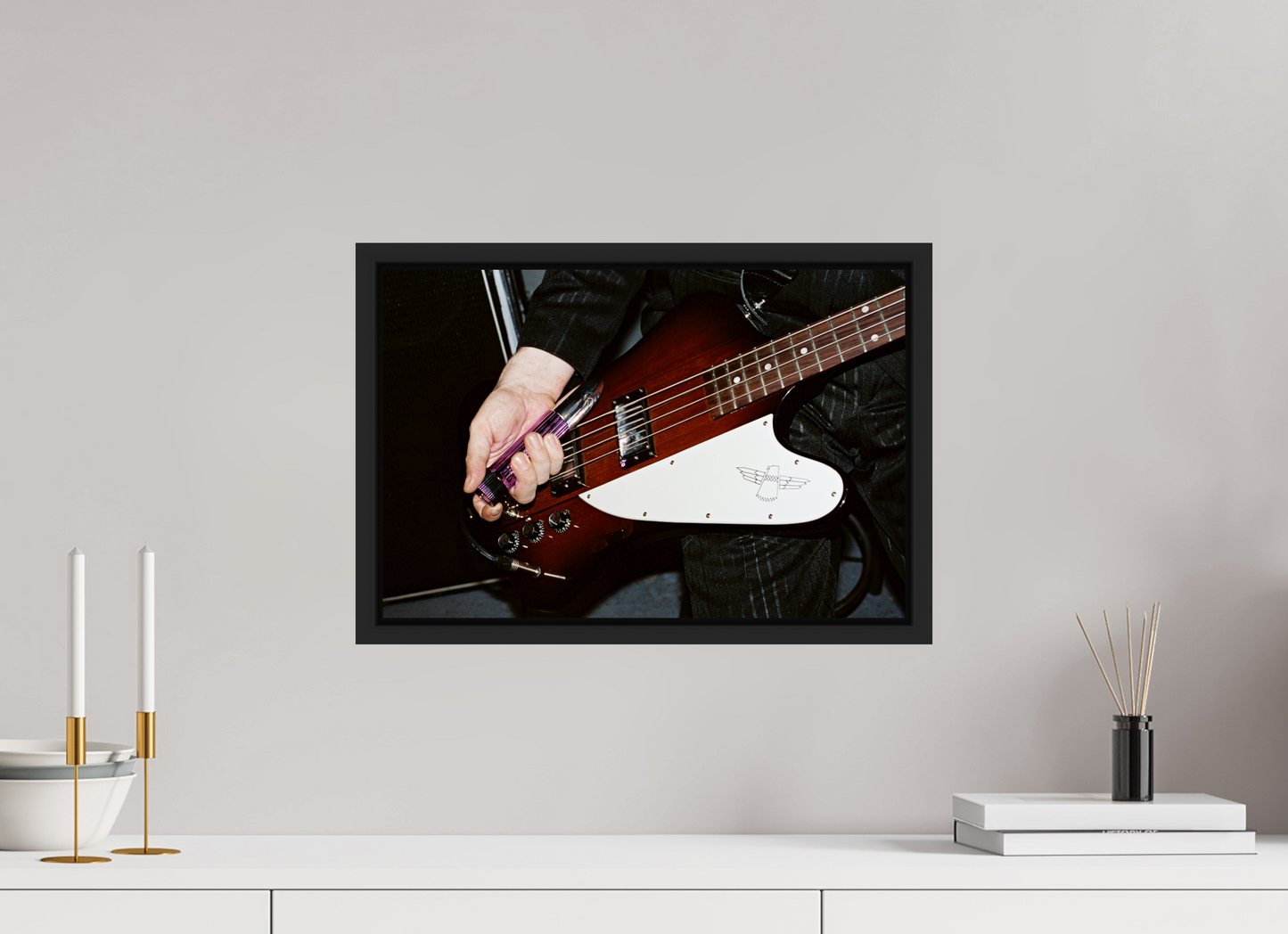 45 x 30 cm, Floater Frame | Black Matte Einstuerzende Neubauten 01