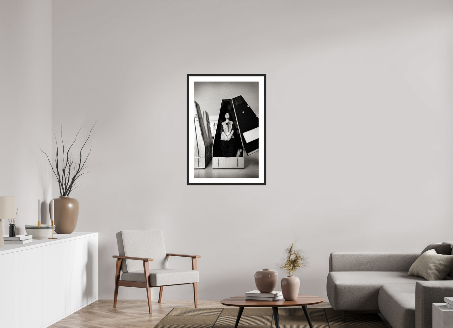 60 x 89,4 cm, Wood Frame with Passe-Partout | Black Matte Nigel Kennedy 01