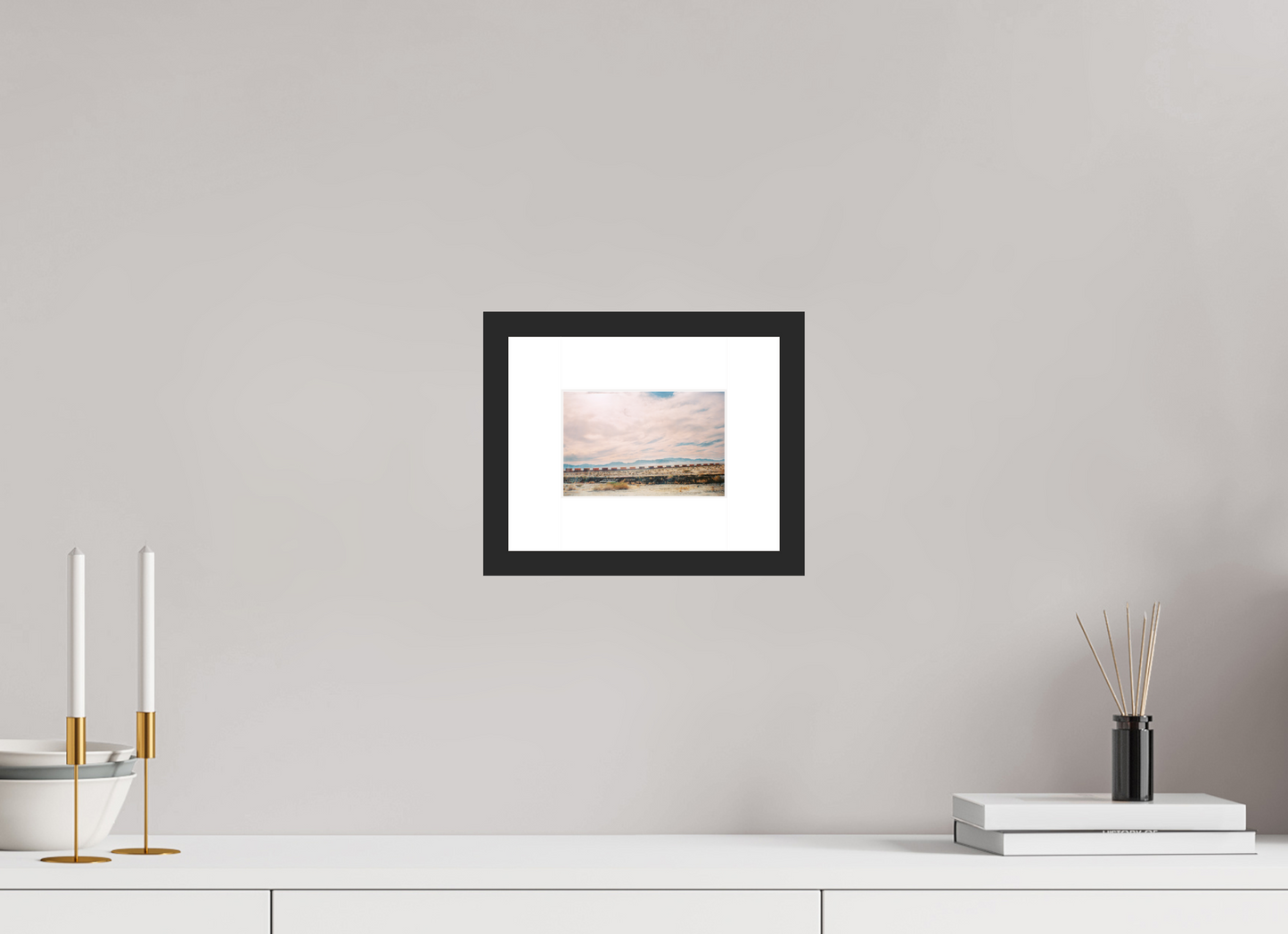 14,9 x 10 cm, Wood Frame with Passe-Partout | Black Matte USA - Agfa Clack 01