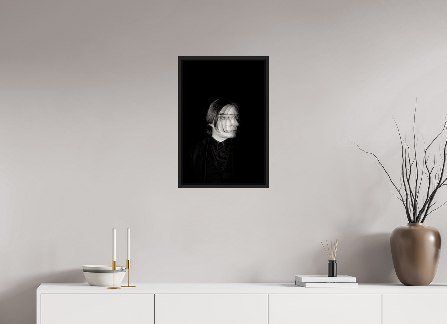 40 x 60 cm, Floater Frame | Black Matte Blixa Bargeld 01
