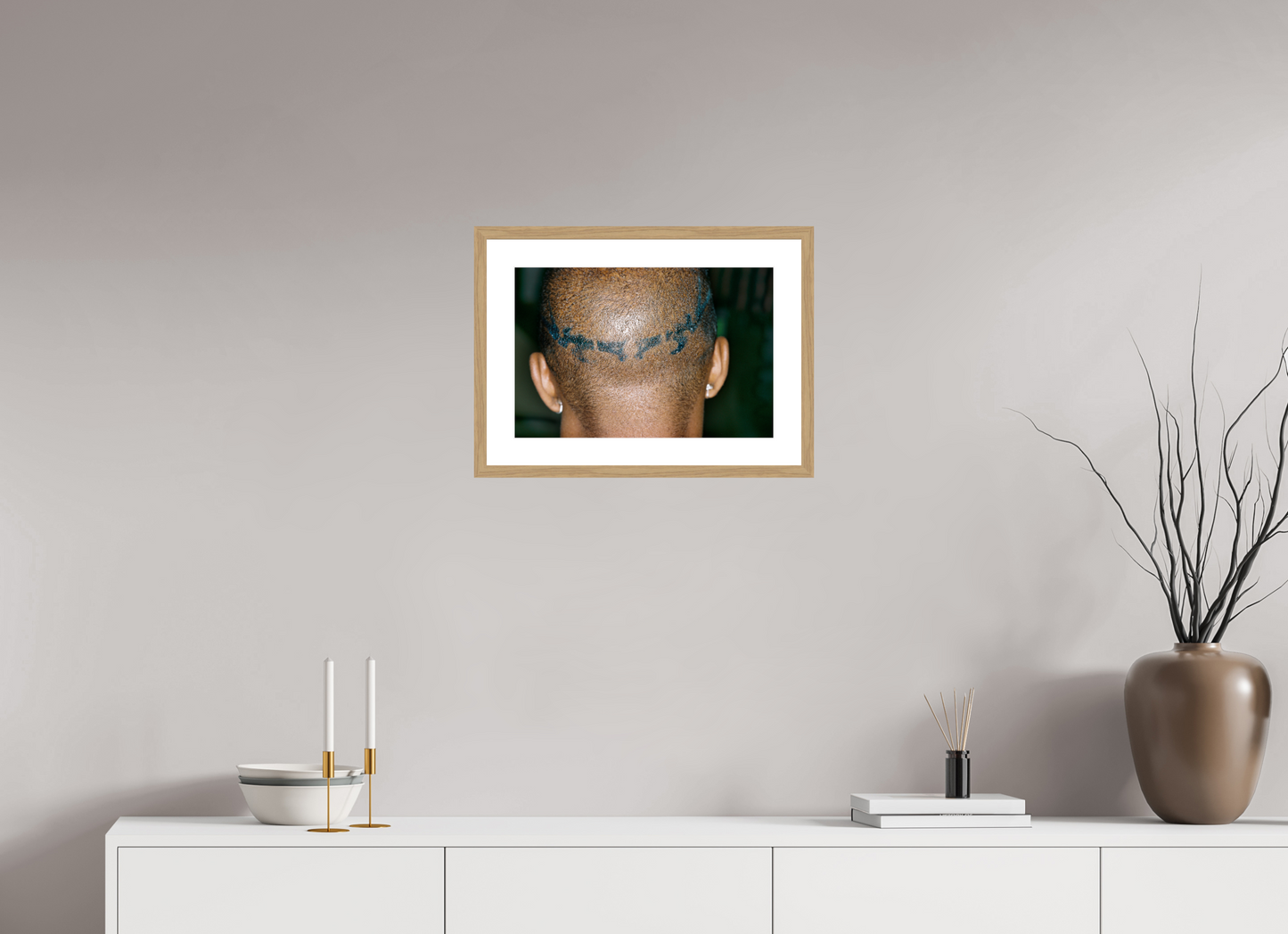 45 x 30 cm, Wood Frame with Passe-Partout | Oak Jamie Foxx 05
