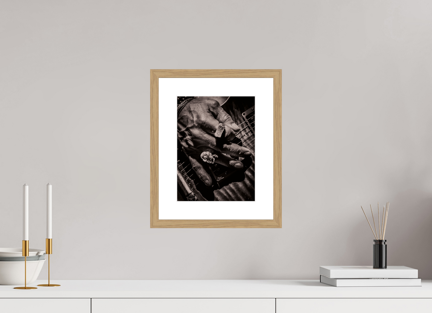21 x 28 cm, Wood Frame with Passe-Partout | Oak Slash 09