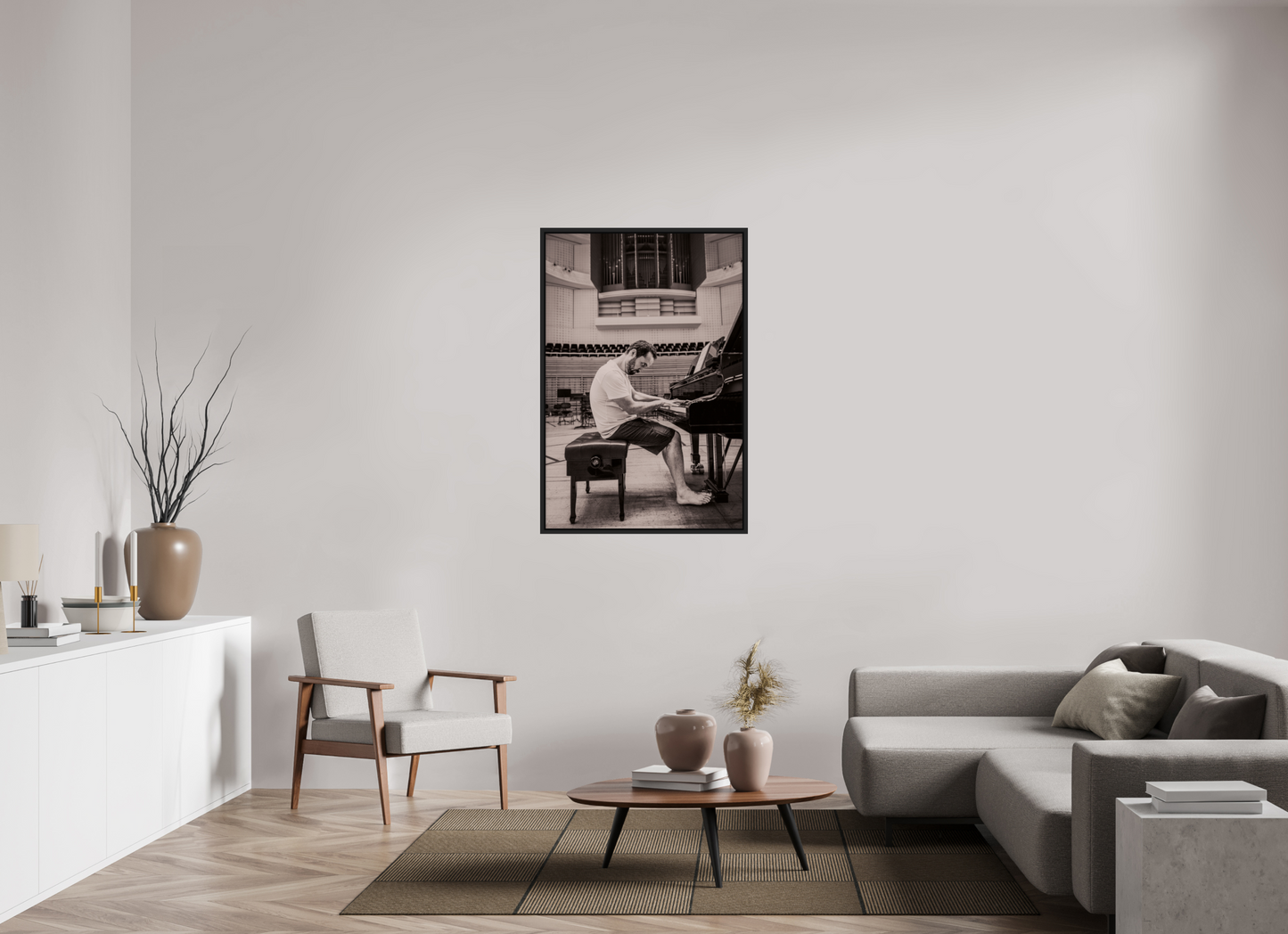 80 x 120 cm, Floater Frame | Black Matte Igor Levit 01