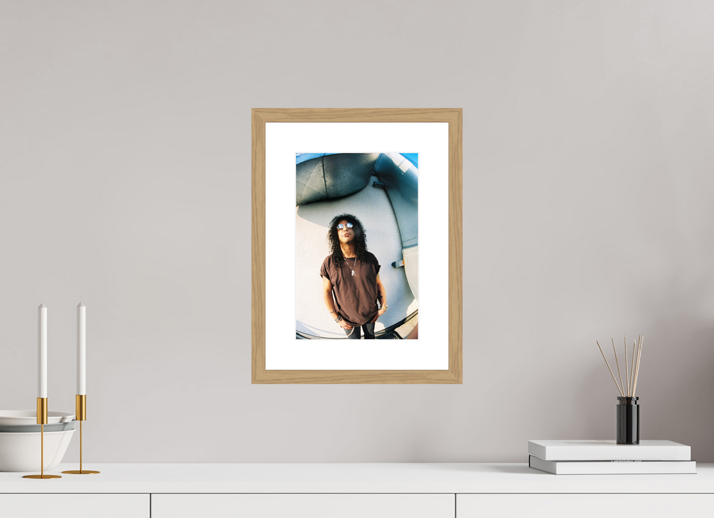 20 x 30 cm, Wood Frame with Passe-Partout | Oak Slash 02
