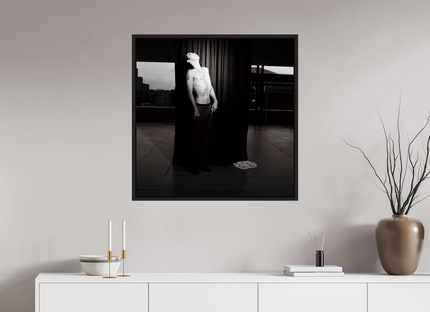 80 x 80 cm, Floater Frame | Black Matte Nick Cave 06