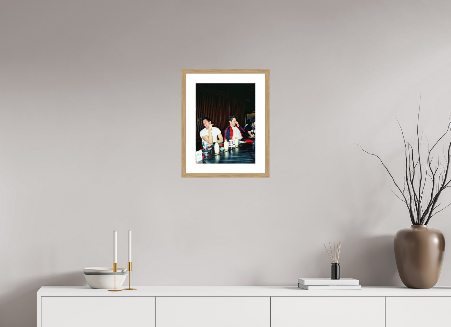 30 x 40 cm, Wood Frame with Passe-Partout | Oak Johnny Knoxville - Jackass 01