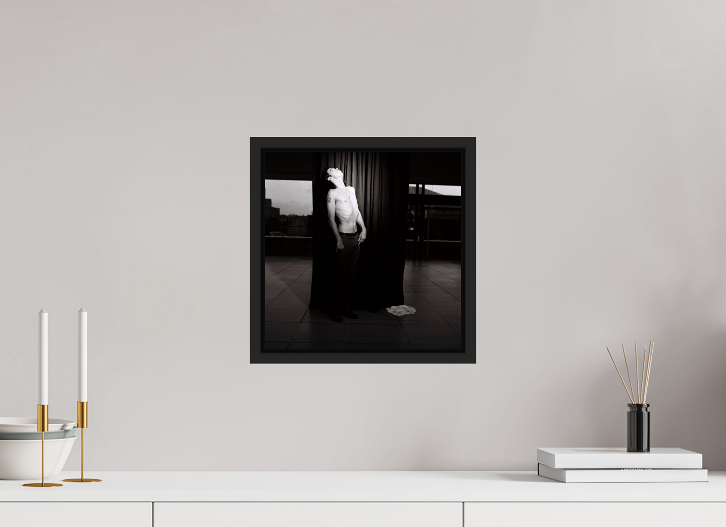 30 x 30 cm, Floater Frame | Black Matte Nick Cave 06