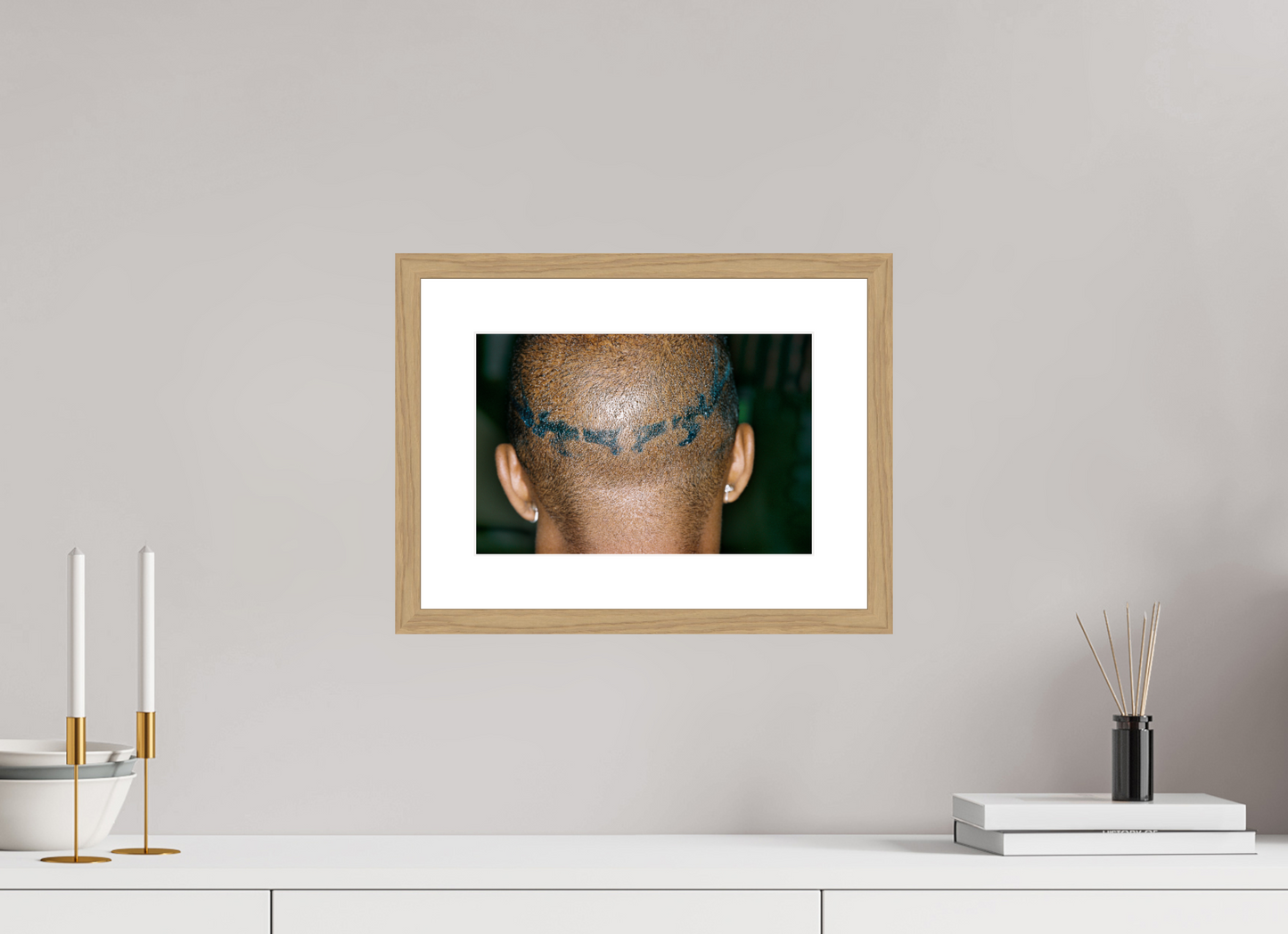 30 x 20 cm, Wood Frame with Passe-Partout | Oak Jamie Foxx 05