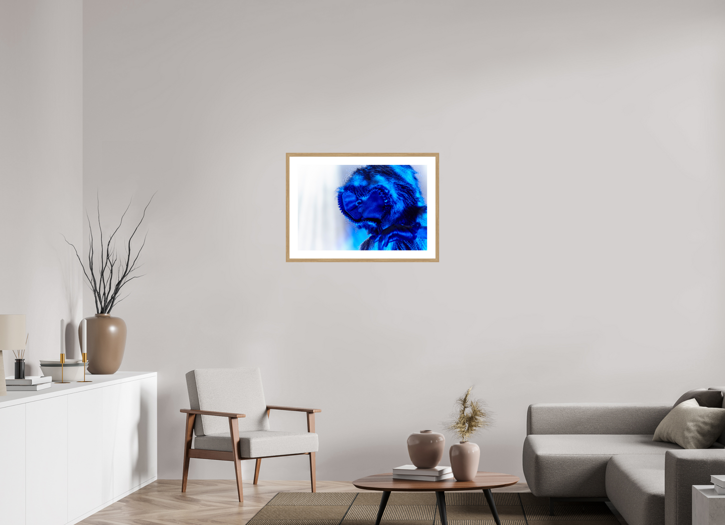 75 x 50 cm, Wood Frame with Passe-Partout | Oak Prodigy 01