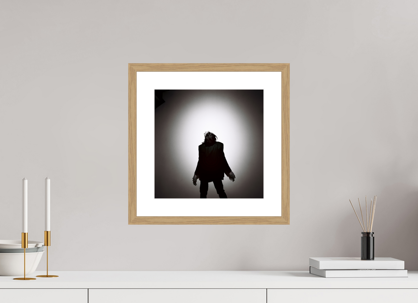 30 x 30 cm, Wood Frame with Passe-Partout | Oak Nick Cave 12